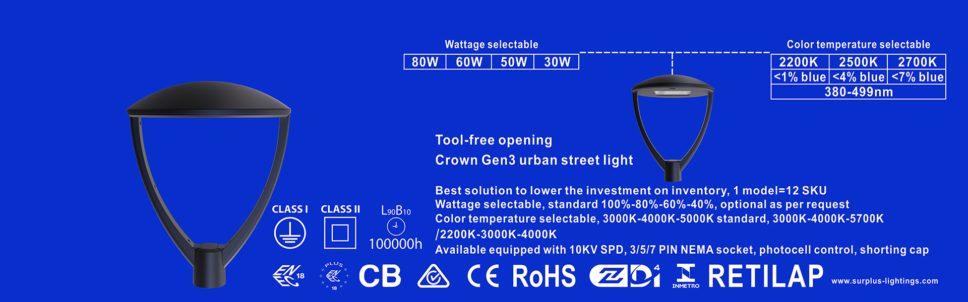 calidad La luz de las calles de las ciudades de la región de la Unión Europea (UE) no se puede utilizar para Fábrica